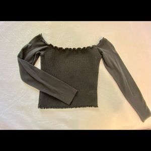 off shoulder long sleeve